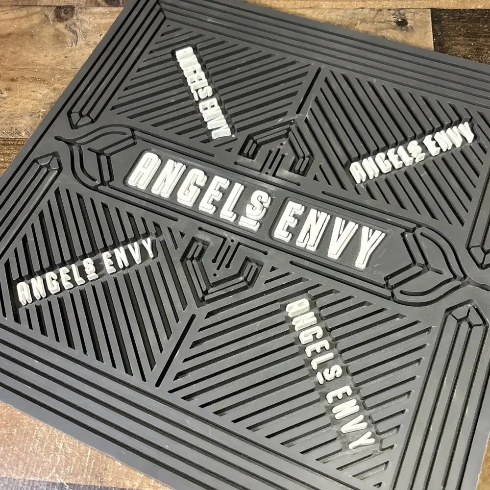 Angels Envy Bourbon Bar Mat Spill Mat Decor Large Square Shape